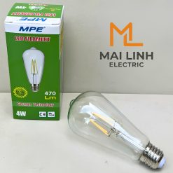 Bóng đèn led bulb thủy tinh Filament trang trí 4W MPE - đui E27 - FLM-4/ST64 MPE