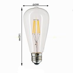 Bóng đèn led bulb thủy tinh Filament trang trí 4W MPE - đui E27 - FLM-4/ST64 MPE