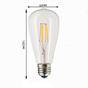 Bóng đèn led bulb thủy tinh Filament trang trí 4W MPE - đui E27 - FLM-4/ST64 MPE