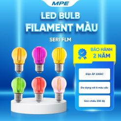 Bóng đèn led bulb thủy tinh Filament trang trí nhiều màu 2.5W MPE - màu xanh lá - FLM-3GR MPE