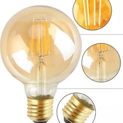 Bóng đèn led bulb thủy tinh Filament tròn 6W MPE - đui E27 - FLM-6/G95 MPE