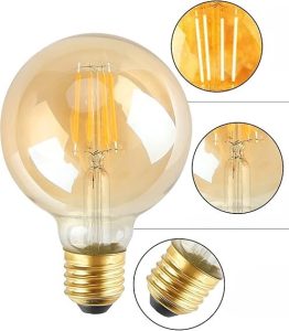 Bóng đèn led bulb thủy tinh Filament tròn 6W MPE - đui E27 - FLM-6/G95 MPE
