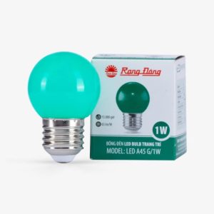 Bóng đèn led bulb trang trí 1W màu xanh lá A45G/1W Rạng Đông