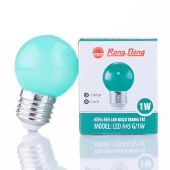 Bóng đèn led bulb trang trí 1W màu xanh lá A45G/1W Rạng Đông