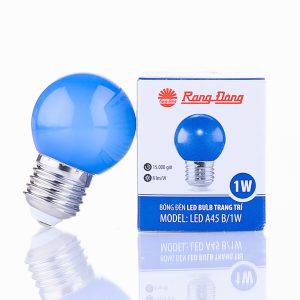 Bóng đèn led bulb trang trí 1W màu xanh lam A45B/1W Rạng Đông