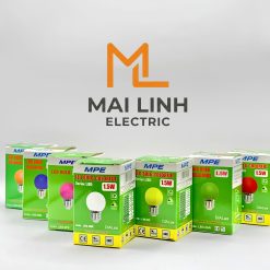 Bóng đèn led bulb trang trí tròn màu hồng 1.5W MPE - LBD-3PK MPE