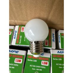 Bóng đèn led bulb trang trí tròn trắng sữa 1.5W MPE - LBD-3MK MPE
