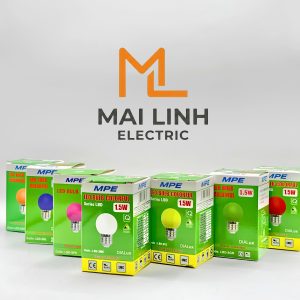 Bóng đèn led bulb trang trí tròn màu vàng 1.5W MPE - LBD-3YL MPE