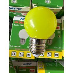 Bóng đèn led bulb trang trí tròn màu vàng 1.5W MPE - LBD-3YL MPE