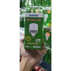 Bóng đèn led bulb tròn 12W (Đế Nhôm) Đui E27 - Ánh sáng vàng LBA-12V MPE