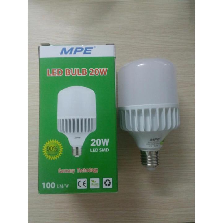 Bóng đèn led bulb tròn 20W (Đế Nhôm) Đui E27 - Ánh sáng trung tính LB-20N MPE - Ảnh 4