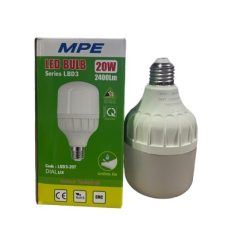 Bóng đèn led bulb tròn 20W Đui E27 - Ánh sáng trắng LBD3-20T của hãng MPE với công suất 20W