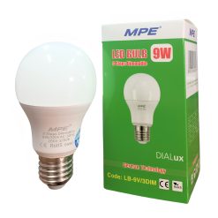 Bóng đèn led bulb tròn 3 chế độ sáng MPE đui E27 – Ánh sáng vàng – LB-9V3DIM MPE