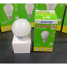 Bóng đèn led bulb tròn 3W Đui E27 - Ánh sáng vàng LBD3-3V MPE