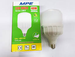 Bóng đèn led bulb tròn 40W (Đế Nhôm) Đui E27  - Ánh sáng vàng LB-40V MPE
