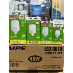 Bóng đèn led bulb tròn 40W Đui E27 - Ánh sáng trắng LBD3-40V