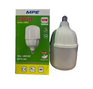Bóng đèn led bulb tròn 50W (Đế Nhôm) Đui E27  - Ánh sáng trắng LB-50T MPE