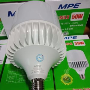 Bóng đèn led bulb tròn 50W (Đế Nhôm) Đui E27  - Ánh sáng trắng LB-50T MPE