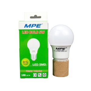Bóng đèn led bulb tròn 5W Đui E27 - Ánh sáng vàng LBD3-5V MPE với công suất 5W
