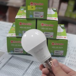 Bóng đèn led bulb tròn 7W Đui E27 – Ánh sáng trắng A60N3/7W.H E27 6500K Rạng Đông