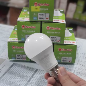 Bóng đèn led bulb tròn 7W Đui E27 – Ánh sáng vàng A60N3/7W.H E27 3000K Rạng Đông