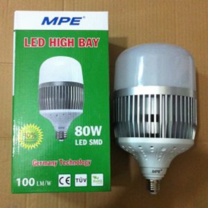Bóng đèn led bulb tròn 80W (Đế Nhôm) Đui E27  - Ánh sáng trắng LB-80T MPE