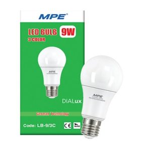 Bóng đèn led bulb tròn 9W Đui E27 - Ánh sáng trắng LBD3-9T MPE