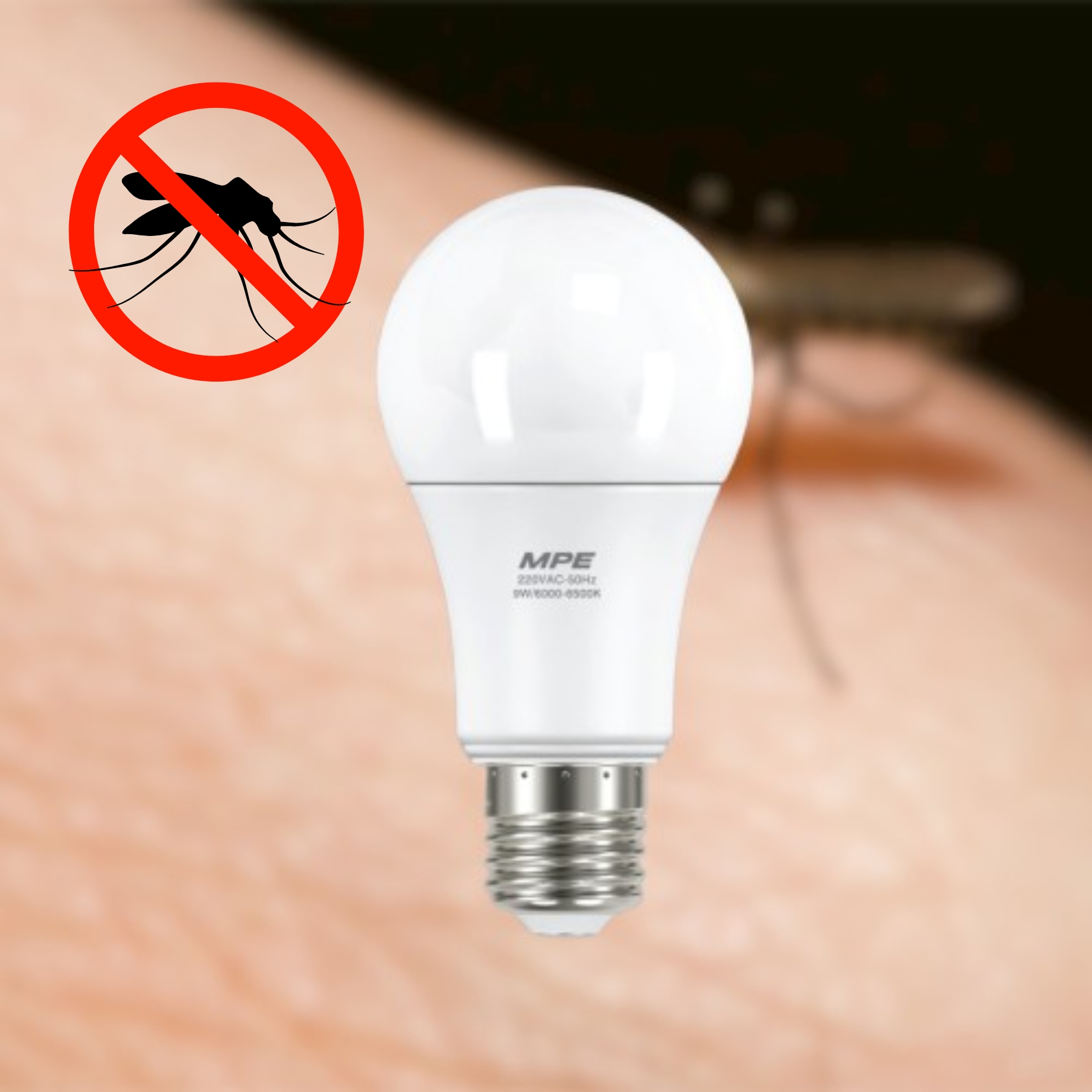 Bóng đèn led bulb tròn 9W chống muỗi MPE đui E27 - LB-9T/AM MPE - Ảnh 3