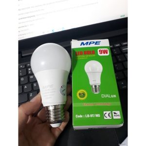Bóng đèn led bulb tròn cảm biến chuyển động điện tử 9W MPE - đui E27 - LB-9T/MS MPE