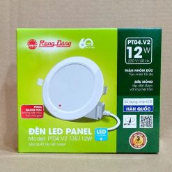 Đèn Led Panel Âm Trần 12W Lỗ Khoét 135mm Ánh Sáng Trắng - Model : PT04.V2 135/12W 6500K Rạng Đông