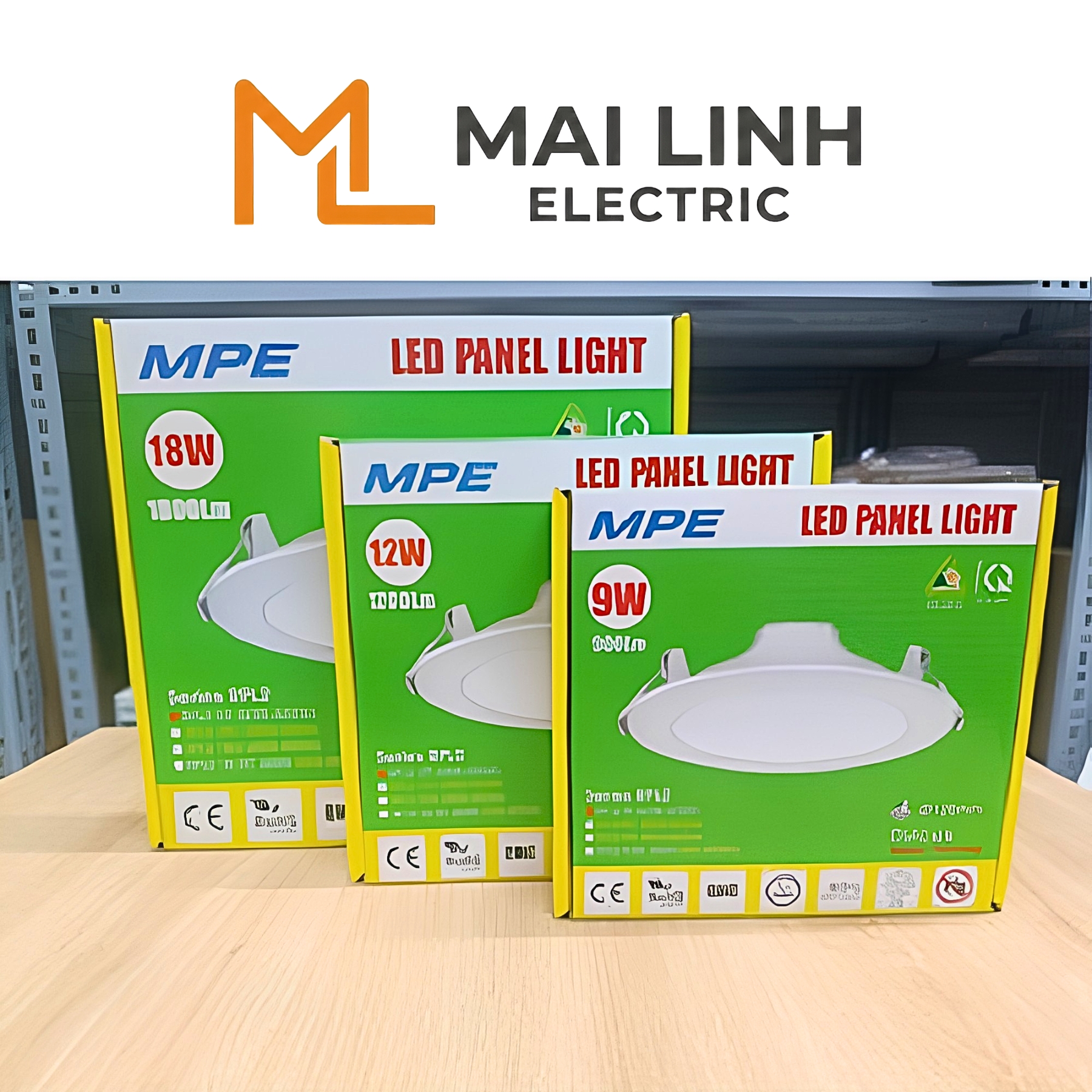 Đèn Led panel âm trần Đế Nhựa 12W Lỗ khoét 150mm Ánh sáng vàng RPL2-12V MPE