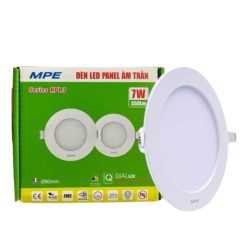 Đèn Led panel âm trần siêu mỏng Đế Nhựa 7W Lỗ khoét 90mm 3 chế độ màu RPL3-7/3C MPE
