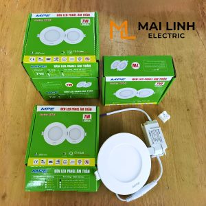 Đèn Led panel âm trần siêu mỏng Đế Nhựa 7W Lỗ khoét 90mm 3 chế độ màu RPL3-7/3C MPE