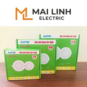 Đèn Led panel âm trần siêu mỏng Đế Nhựa 7W Lỗ khoét 90mm 3 chế độ màu RPL3-7/3C MPE