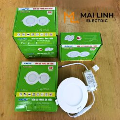 Đèn Led panel âm trần siêu mỏng Đế Nhựa 7W Lỗ khoét 90mm Ánh sáng trung tính RPL3-7N MPE