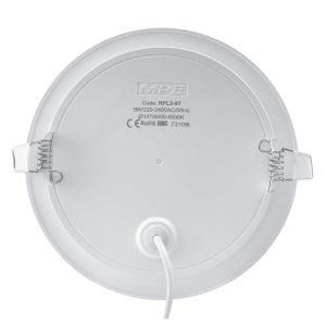 Đèn Led panel âm trần siêu mỏng Đế Nhựa 9W Lỗ khoét 130mm Ánh sáng trắng RPL3-9T MPE