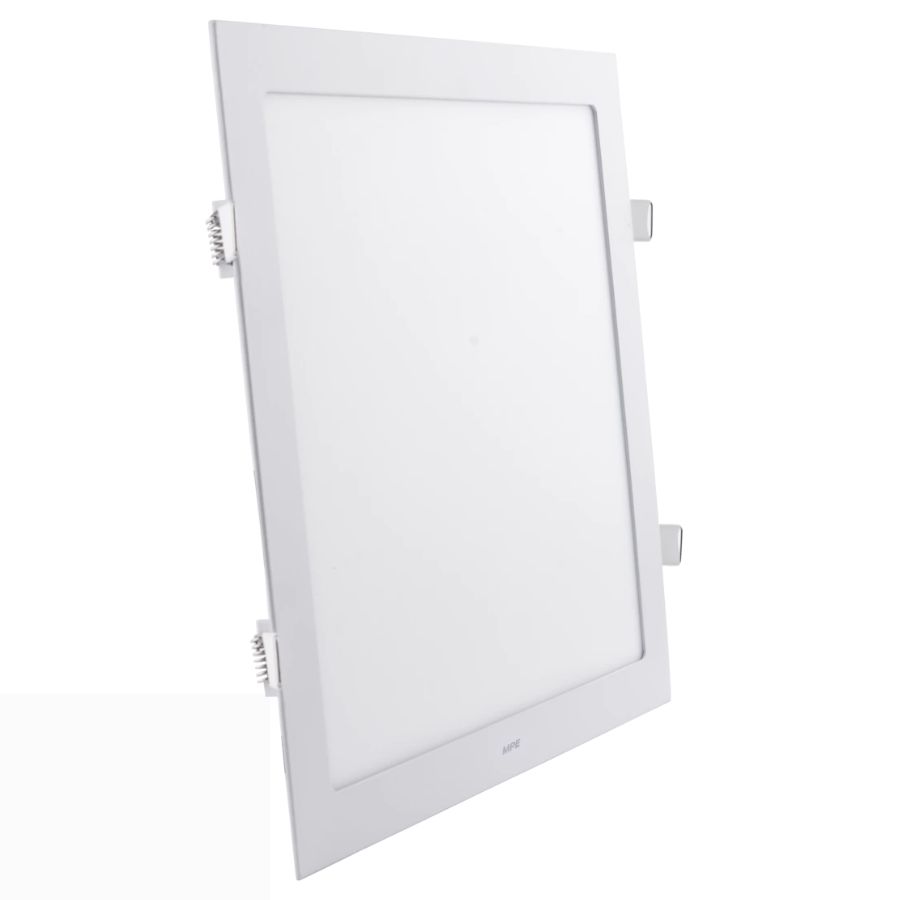 Đèn Led panel âm trần vuông siêu mỏng Đế Nhôm 24W Lỗ khoét 280mm Ánh sáng vàng SPL-24V MPE - Ảnh 3