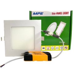 Đèn Led panel âm trần vuông siêu mỏng Đế Nhôm 9W Lỗ khoét 130mm Ánh sáng vàng SPL-9V MPE