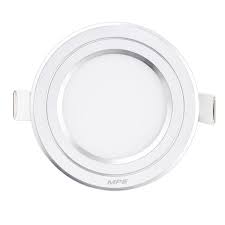 Đèn Led panel viền bạc siêu mỏng 7W Lỗ khoét 90mm 3 màu MPE - RPL-7/3C/S MPE