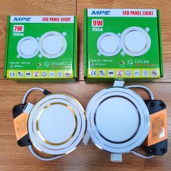 Đèn Led panel viền vàng siêu mỏng 7W Lỗ khoét 90mm Ánh sáng trắng MPE - RPL-7T/G MPE