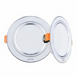Đèn led downlight 12W viền bạc lỗ khoét 105mm ánh sáng trung tính DLB2-12N MPE