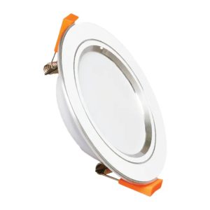 Đèn led downlight 12W viền bạc lỗ khoét 105mm ánh sáng vàng DLB-12V MPE