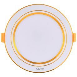 Đèn led downlight 12W viền vàng lỗ khoét 105mm - 3 chế độ màu DLV-12/3C MPE