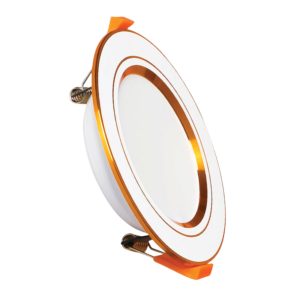 Đèn led downlight 12W viền vàng lỗ khoét 105mm ánh sáng trắng DLV-12T MPE