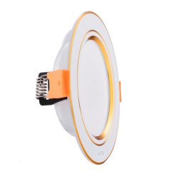 Đèn led downlight 12W viền vàng lỗ khoét 105mm ánh sáng trung tính DLV-12N MPE