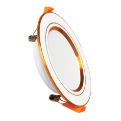 Đèn led downlight 12W viền vàng lỗ khoét 105mm ánh sáng trung tính DLV-12N MPE