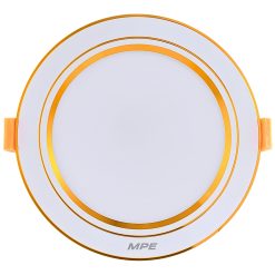 Đèn led downlight 12W viền vàng lỗ khoét 105mm ánh sáng trung tính DLV2-12N MPE