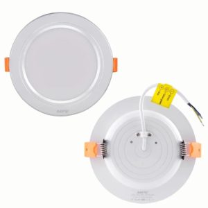 Đèn led downlight 5W viền bạc lỗ khoét 74mm - 3 chế độ màu DLB-5/3C MPE