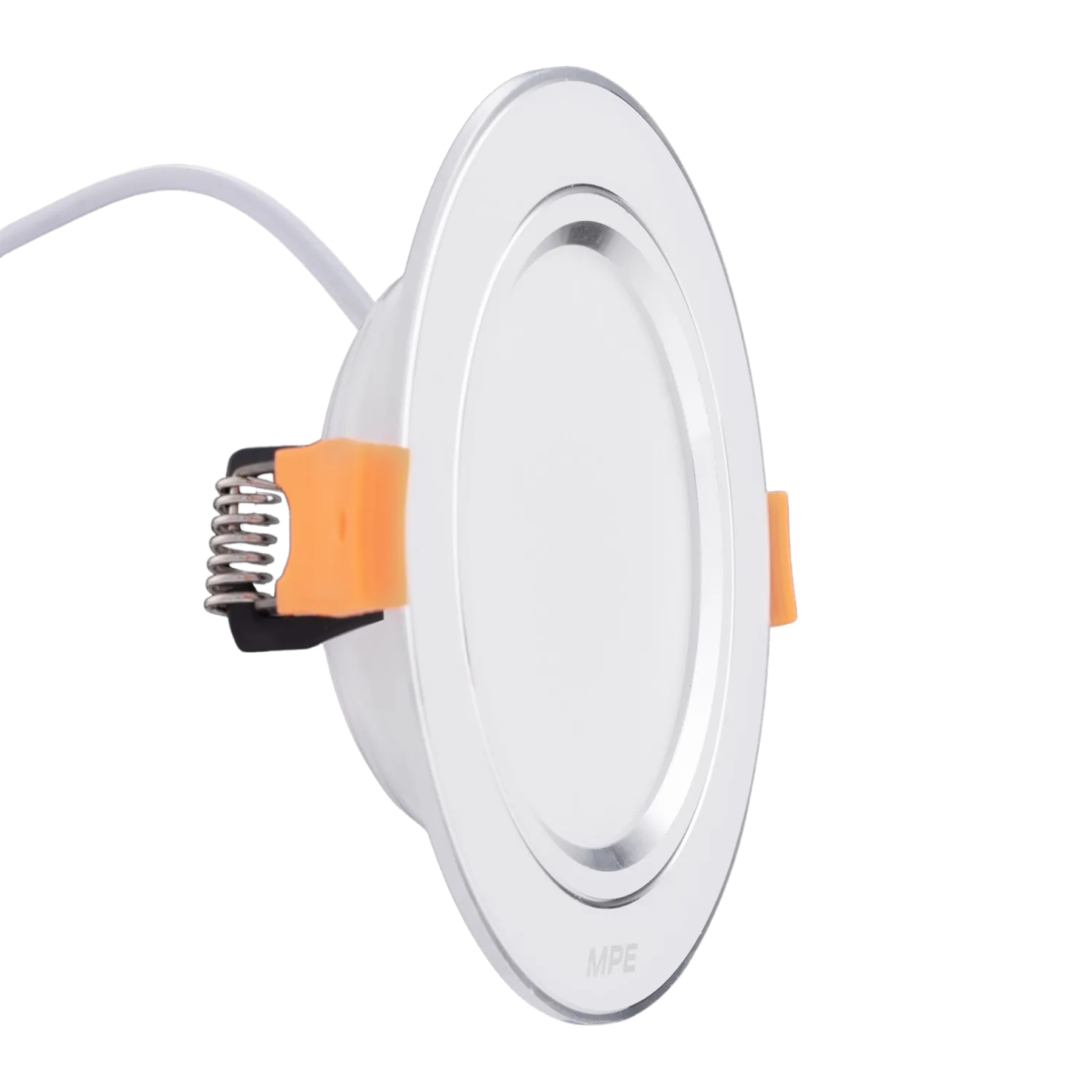 Đèn led downlight 5W viền bạc lỗ khoét 74mm ánh sáng vàng DLB-5V MPE