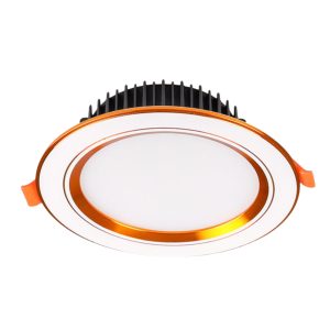 Đèn led downlight 5W viền vàng lỗ khoét 74mm - 3 chế độ màu DLV-5/3C MPE
